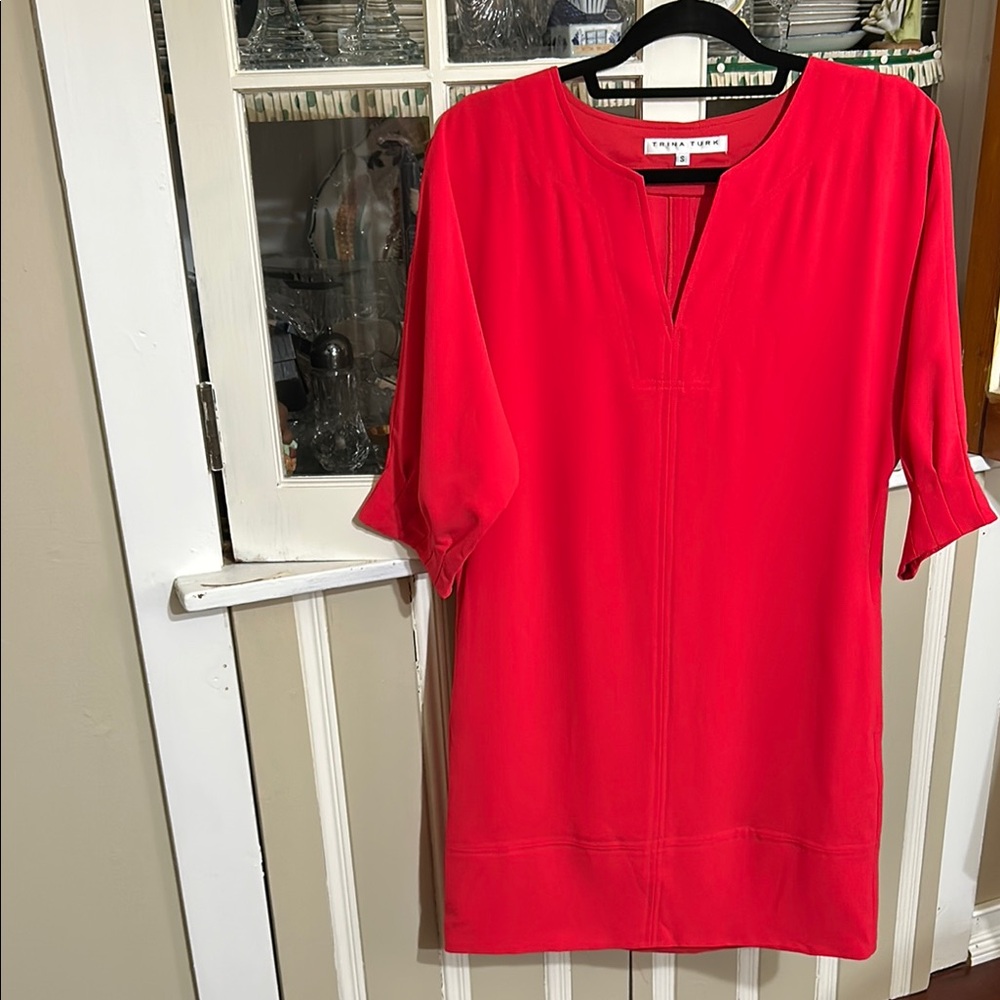 TRINA TURK Red Tunic Dress SAY SMALL BRAND NEW CONDITION PET & SMOKE FREE HOME